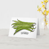 Carte Illustration de haricots verts (Fleur jaune)
