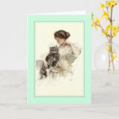 Carte Illustration de Harrison Fisher (Fleur jaune)