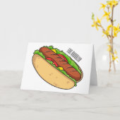Carte Illustration de Hot dog (Fleur jaune)