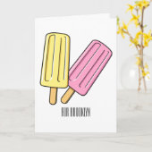 Carte Illustration de Ice pop (Fleur jaune)