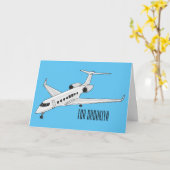 Carte Illustration de jet privé (Fleur jaune)