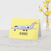 Carte Illustration de jet privé (Fleur jaune)