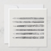 Carte Illustration de journal vintage Pens (Dos)