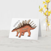 Carte Illustration de Kentrosaurus (Fleur jaune)