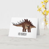 Carte Illustration de Kentrosaurus (Fleur jaune)