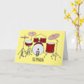 Carte Illustration de kit de batterie (Fleur jaune)