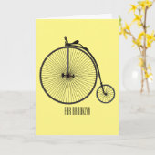 Carte Illustration de la bande dessinée de vélo à grande (Fleur jaune)