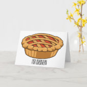 Carte Illustration de la caricature à tarte (Fleur jaune)