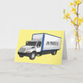 Carte Illustration de la caricature du camion-boîte (Fleur jaune)