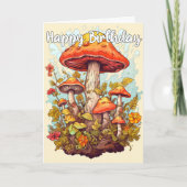 Carte Illustration de la forêt de champignons imaginativ (Devant)