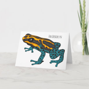Carte Illustration de la grenouille à fléchettes de pois