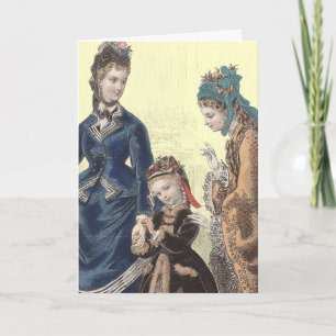Carte Illustration de la mode française ancienne par Hel