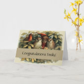 Carte Illustration de la nature des hiboux et des fées d (Fleur jaune)