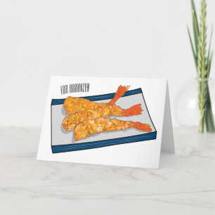 Carte Illustration de la tempura crevette