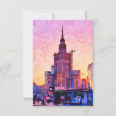 Carte Illustration de l'aquarelle de Varsovie Pologne (Devant)