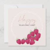 Carte Illustration de l'aquarelle des framboises (Devant)