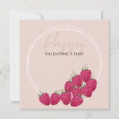 Carte Illustration de l'aquarelle des framboises (Devant)