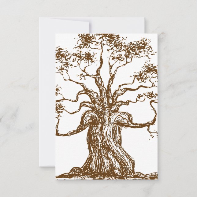Carte Illustration de l'arbre Brown (Devant)