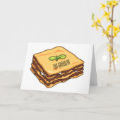 Carte Illustration de Lasagna (Fleur jaune)