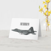 Carte Illustration de l'avion de chasse (Fleur jaune)