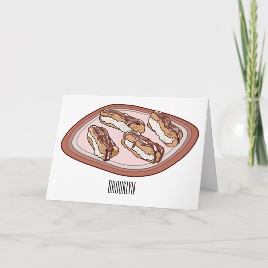 Carte Illustration de l'éclair de chocolat (Devant)