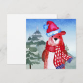 Carte Illustration de l'ours des amis des bois de la for (Devant / Derrière)