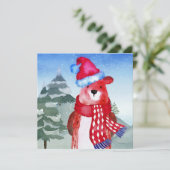 Carte Illustration de l'ours des amis des bois de la for (Debout devant)