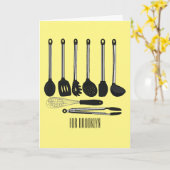 Carte Illustration de l'ustensile de cuisine (Fleur jaune)