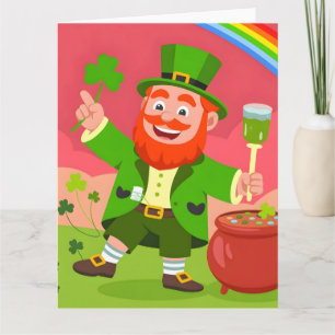 Carte Illustration de lutin pour la Saint-Patrick