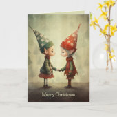 Carte Illustration de lutins mignons (Fleur jaune)