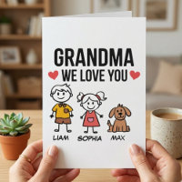 Illustration de Mamie, on vous aime les enfants Am