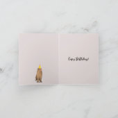 Carte Illustration de mignonne Capybara Pun Anniversaire (Intérieur)