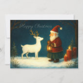 Carte Illustration de mignonne Olde World Père Noël avec (Devant)