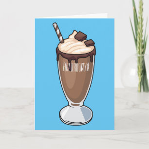Carte Illustration de milk-shake au chocolat