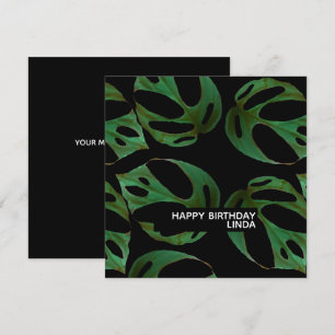 Carte Illustration de motif de plante Monstera Feuille A