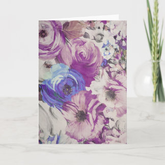 Carte Illustration de motif floral de roses vintage