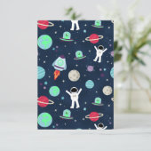 Carte illustration de motif spatial (Debout devant)