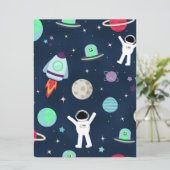Carte illustration de motif spatial (Debout devant)