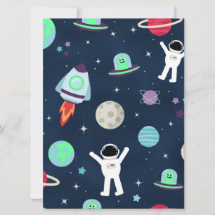 Carte illustration de motif spatial