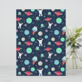 Carte illustration de motif spatial (Debout devant)