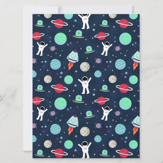 Carte illustration de motif spatial (Devant)