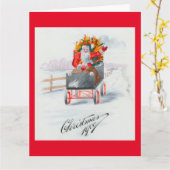 Carte Illustration de Noël Clause Holiday (Fleur jaune)