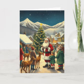 Carte Illustration de Noël Vintage (Devant)