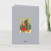 Carte Illustration de Noël vintage (Dos)