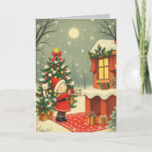 Carte Illustration de Noël Vintage (Devant)