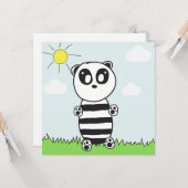 Carte Illustration de Panda Mignon (Devant/Arrière en situation)