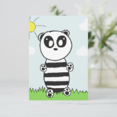 Carte Illustration de Panda Mignon (Debout devant)