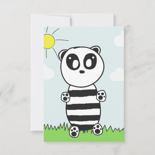 Carte Illustration de Panda Mignon (Devant)