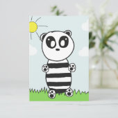 Carte Illustration de Panda Mignon (Debout devant)