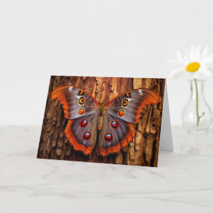 Carte Illustration de papillon coloré au repos